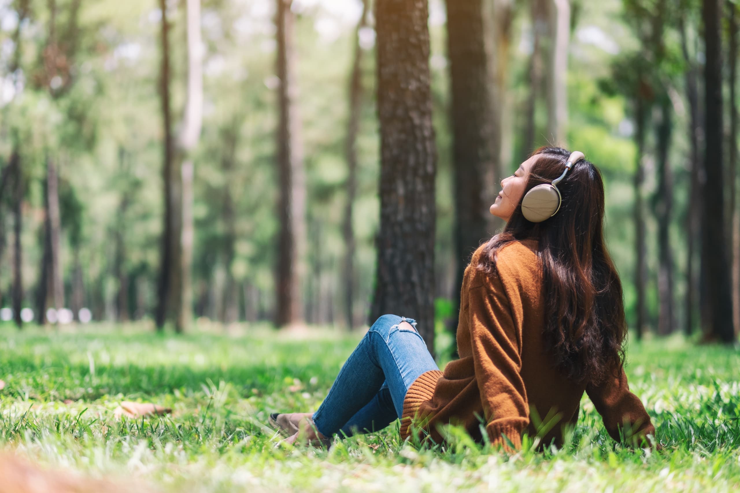 森の中でリラクゼーションとセラピー